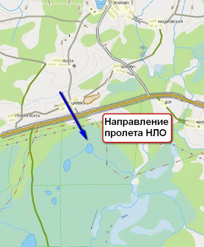 НЛО над д.Царево в Вологодской области 4 сентября 2009 года