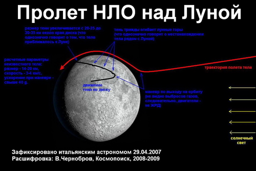 Сенсационная видеозапись итальянского астронома - НЛО на Луне